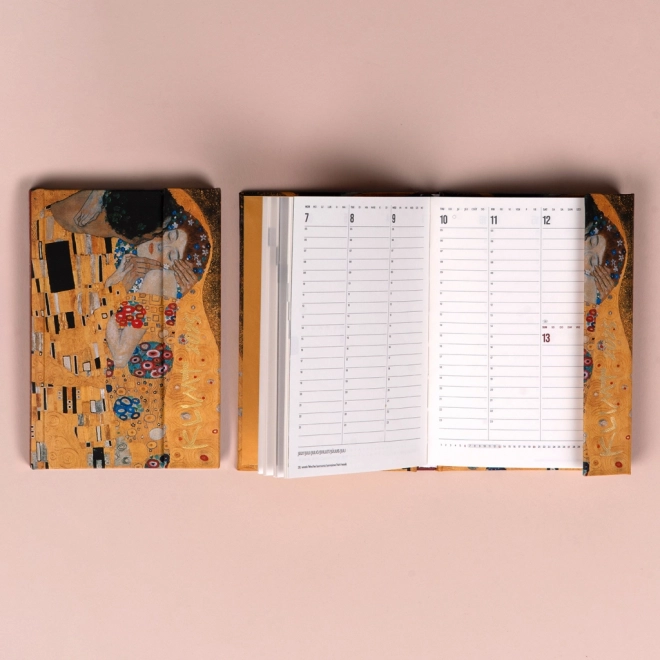 NOTIQUE Agenda magnétique quotidienne Gustav Klimt 2025, 11 x 16 cm