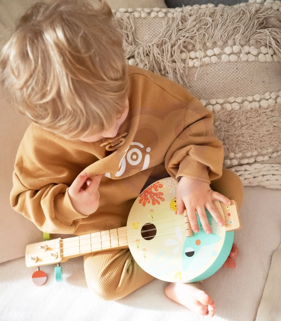 Banjo en bois pour enfants avec motif marin