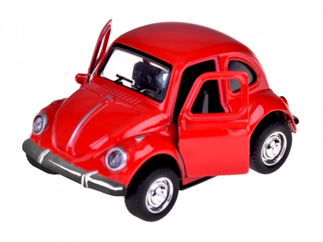 Voiture en métal avec portes ouvrantes et phares