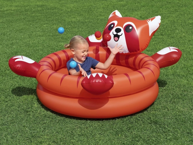 Piscine sèche panda roux avec balles de Bestway