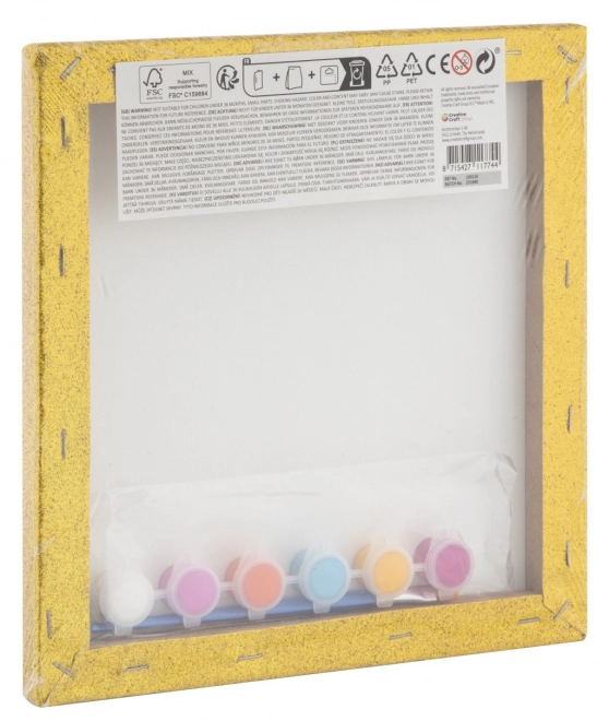 Peinture par numéros sur toile scintillante