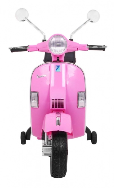 Scooter électrique pour enfants Vespa rose avec roues stabilisatrices