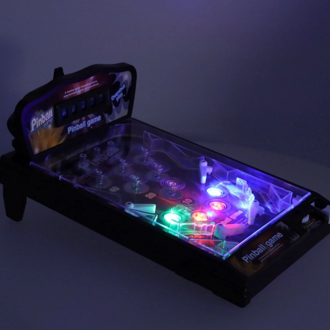 Flipper Pinball Noir Jeu avec Lumières et Sons Spectaculaires