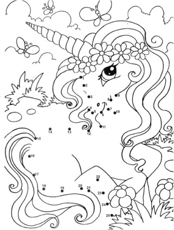 Adorable licorne avec couronne de fleurs