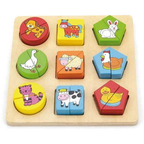 Puzzle éducatif en bois - Animaux