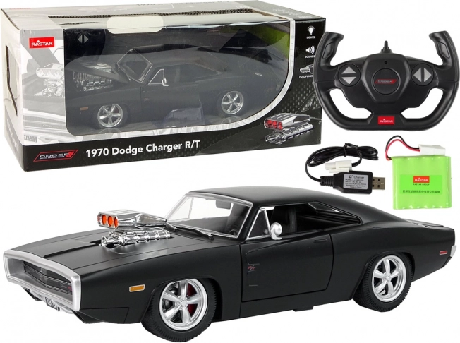 Voiture télécommandée Dodge Charger 1:16 noir