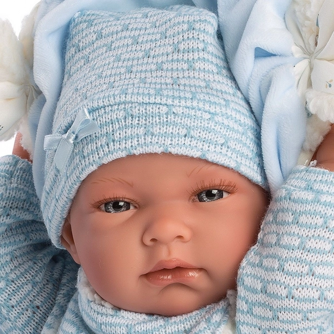 Llorens 73859 NOUVEAU-NÉ GARÇON - poupée réaliste bébé avec corps entièrement en vinyle - 40 cm