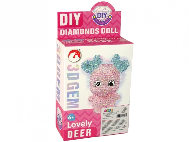 Ensemble créatif DIY pendentif en diamant rose cerf 3D avec cristaux