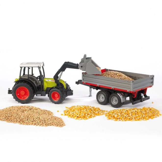 Bruder Tracteur CLAAS Nectis 267F avec chargeur et remorque
