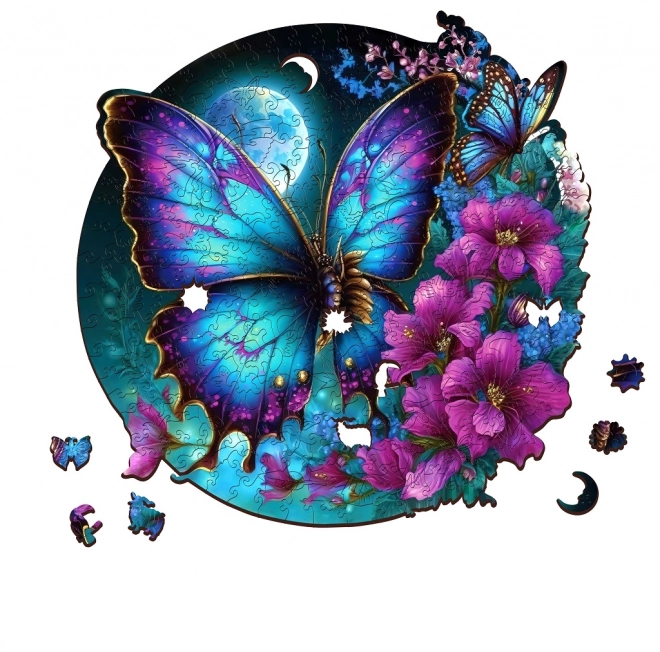 EscapeWelt Puzzle luminescent en bois Papillon 500 pièces