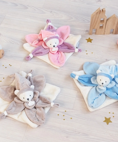 Doudou Set cadeau - ourson en peluche beige 24 cm