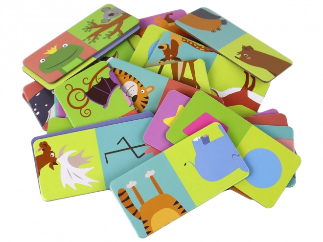 Jeu de puzzle Domino réversible Animaux - 28 pièces
