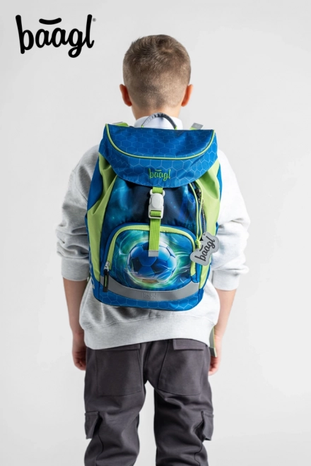 BAAGL 3 SET Airy Ballon de Football : sac à dos, trousse, sac à cordon