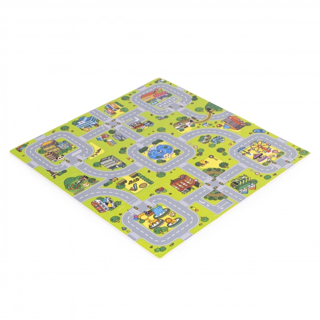 Grande Tapis Mousse EVA pour Enfants Ville 90,5x90,5 cm 21 pcs ECOTOYS