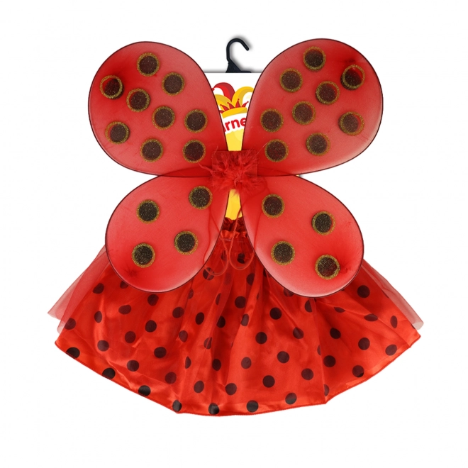 Costume enfant jupe tutu coccinelle avec ailes