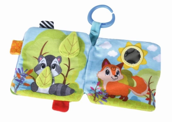 Petit livre en peluche avec animaux de la forêt - 17 cm