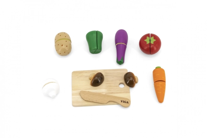 Kit de découpe en bois - légumes pour enfants