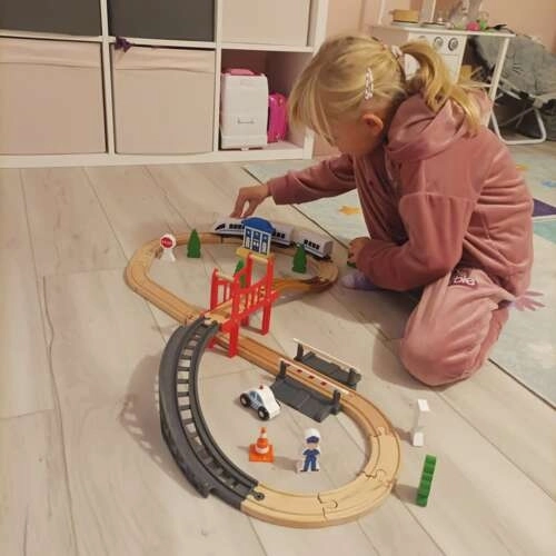 Circuit de train en bois Kruzzel 22646