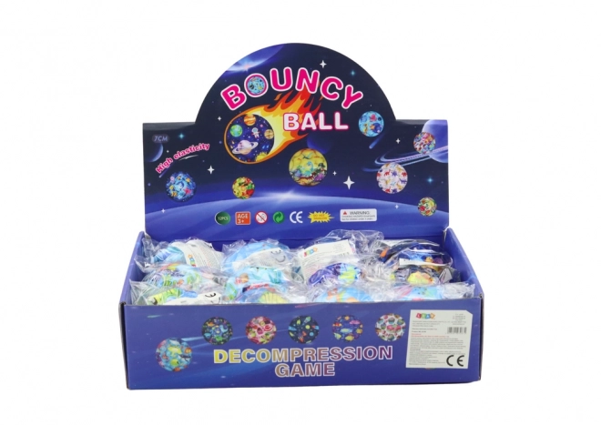 Balle lumineuse à rebond avec motifs Animaux Marins 7 cm