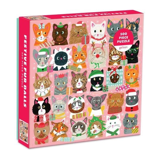 Puzzle Galison chats festifs 500 pièces