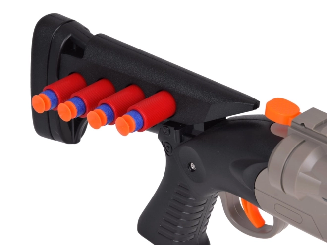 Grande carabine à double canon pour balles en mousse