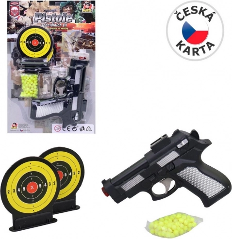 Pistolet à billes avec deux cibles 15 cm