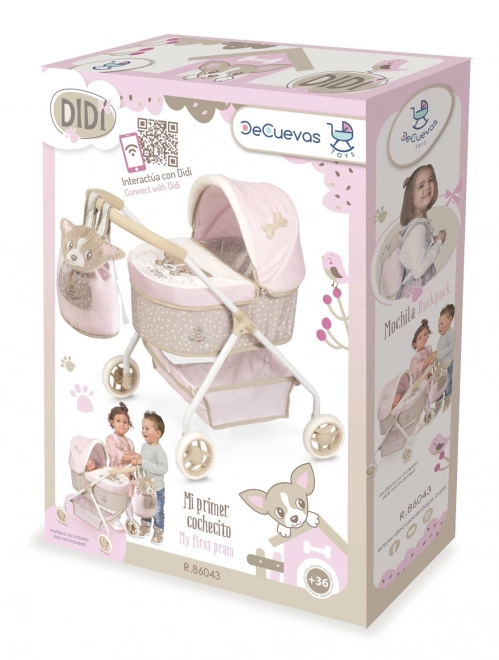 DeCuevas 86043 Mon premier landau pour poupées avec sac à dos DIDI 2021 - 56 cm