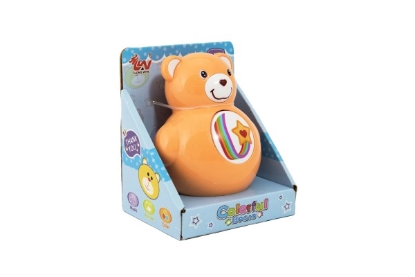 Ourson Roly Poly qui fait pouet pouet 10 cm en plastique 10x12x8cm
