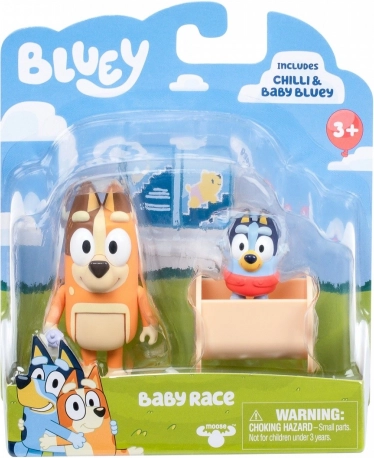 Ensemble de figurines Bluey 2pcs Baby Bluey et Chilli