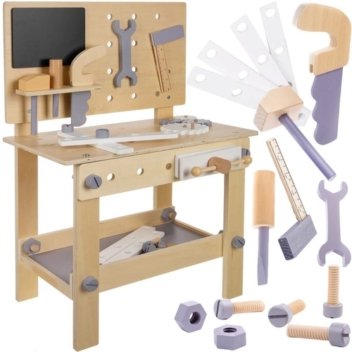 Kruzzel 24820 Atelier en bois pour enfants avec outils