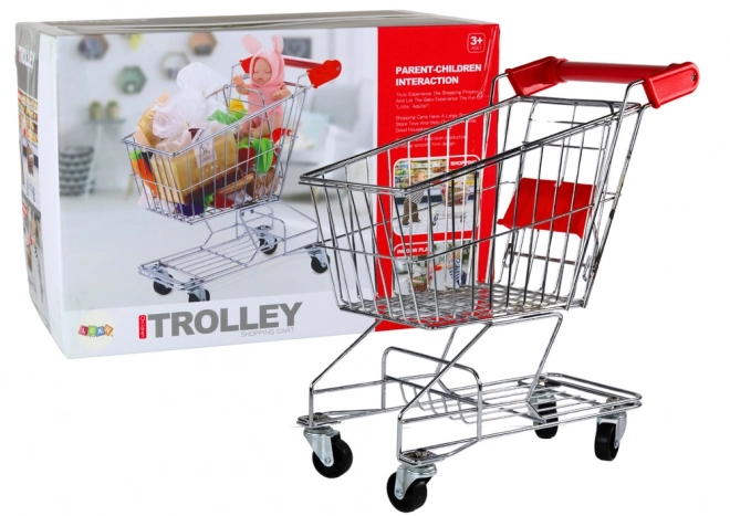 Panier d'achat en métal Chariot Enfant Silver Large