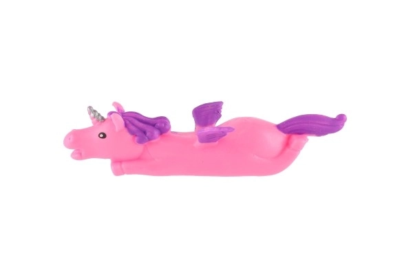 Licorne 2 pcs extensible volante projectable anti-stress silicone 10cm sur carte