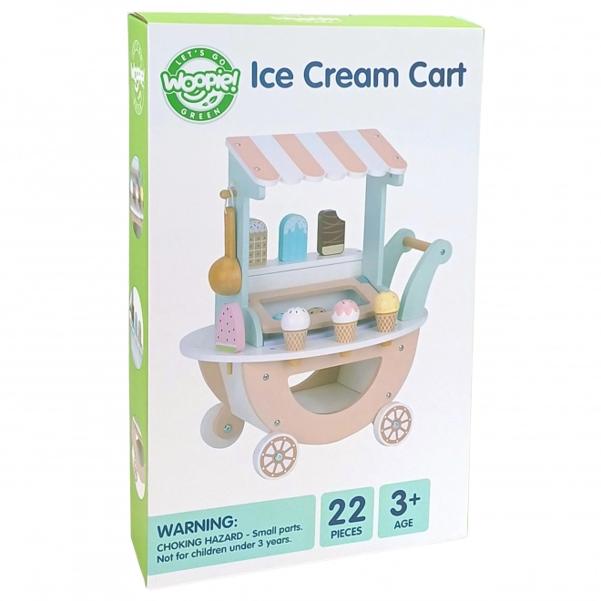 Charrette en bois avec glace WOOPIE Vert