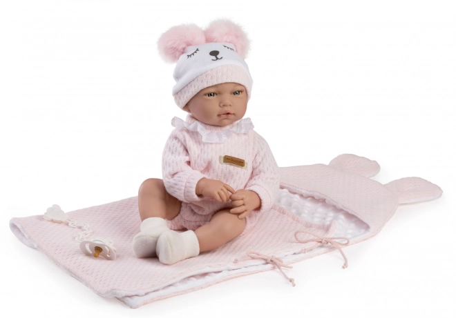 Guca 959 ANDREA - poupée réaliste bébé avec sons et corps en tissu doux - 38 cm