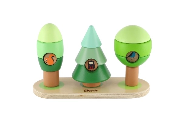 Puzzle en bois - Forêt avec arbres