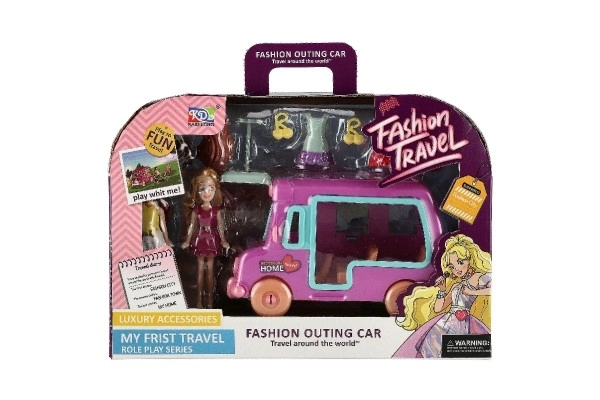 Poupées avec voiture et accessoires