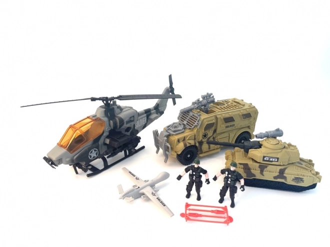 Ensemble militaire avec figurines