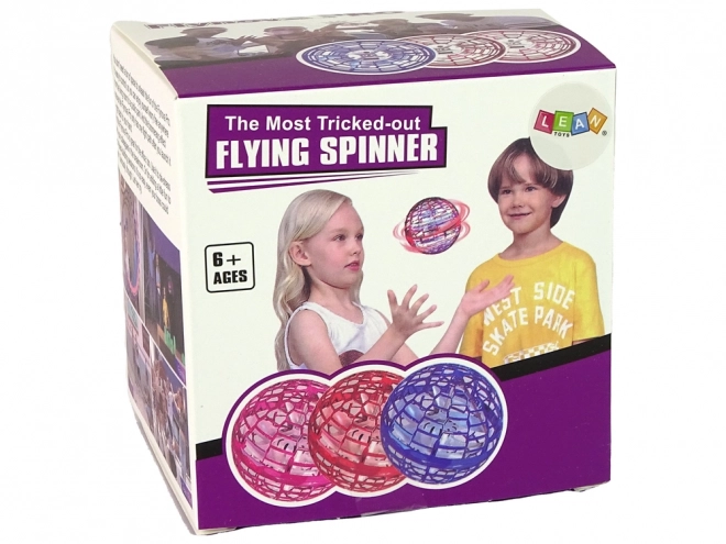 Boule volante et rotative bleue Flynova LED 10 cm