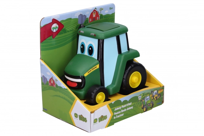 JD Kids John Deere - Tracteur Johnny appuie et roule 15 cm