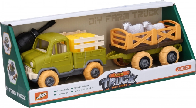 Voiture avec remorque à visser pour animaux 28 cm