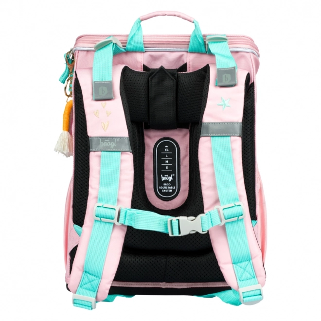 BAAGL Cartable Zippy Arc-en-ciel Rose
