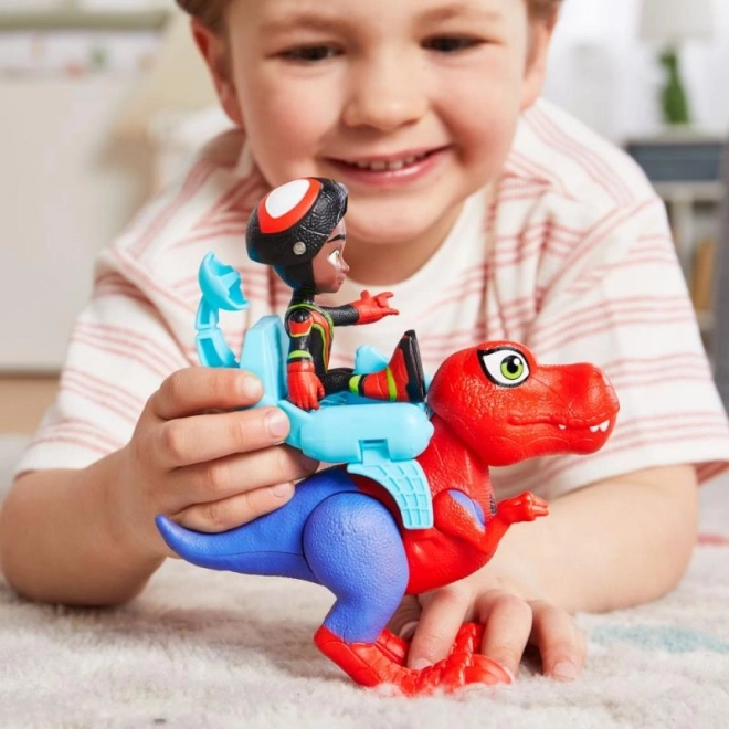Spider-man spidey et ses amis incroyables figurine avec dinosaure et accessoires