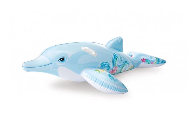 Dauphin gonflable bleu avec poignées