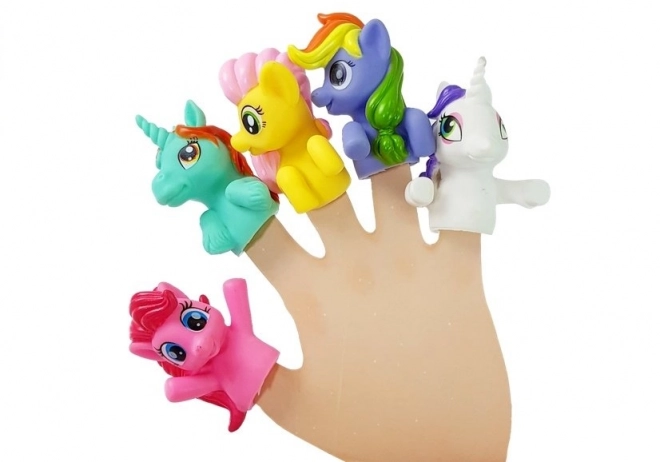 Marionnettes en caoutchouc Cheval licorne 5 pcs