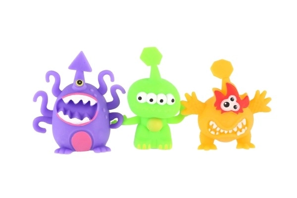 Extraterrestre/Monstre slime anti-stress à presser 8-9cm 3 couleurs