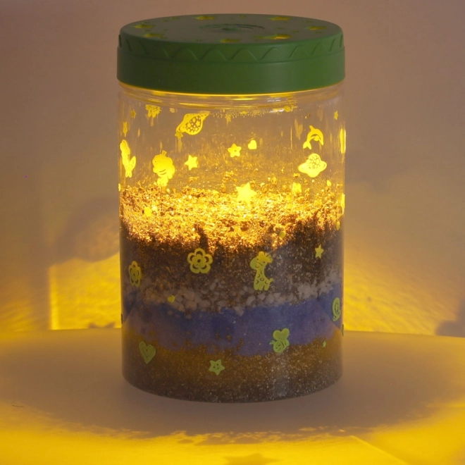 Terrarium pour cultiver des plantes avec lampe LED et dinosaures
