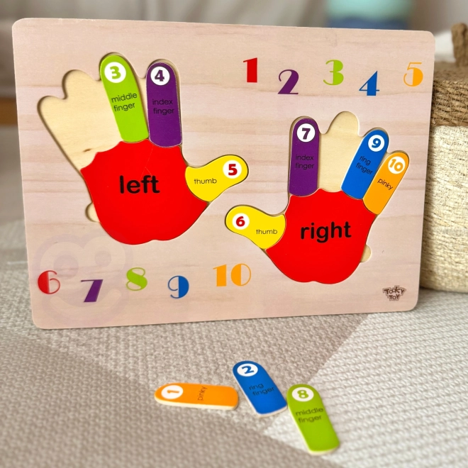 Puzzle pédagogique en bois Mains TOOKY TOY