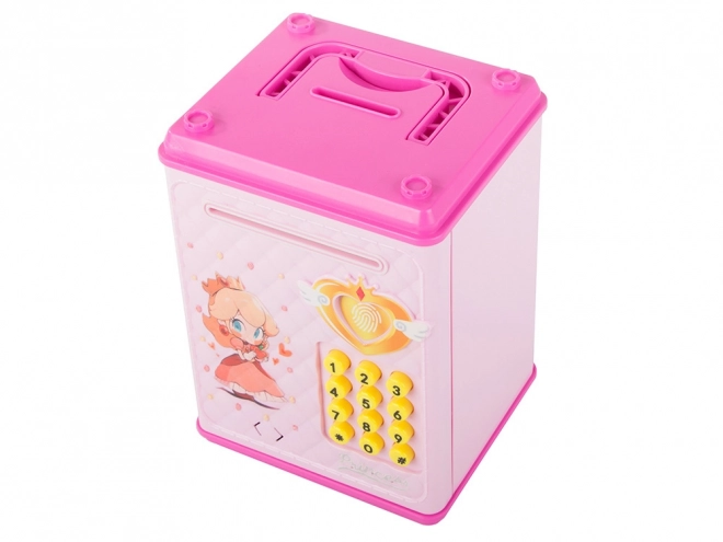 Coffre-fort pour enfants à code PIN pour pièces et billets - rose