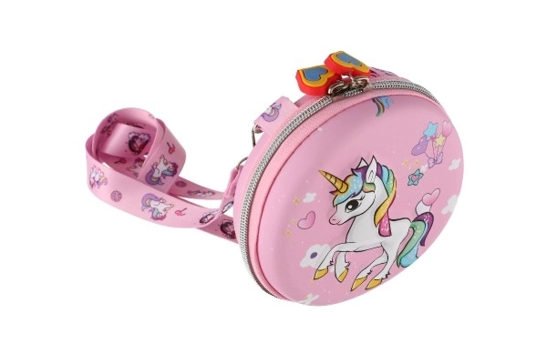 Sac/Portefeuille licorne enfant avec cordon tissu 14cm en sachet