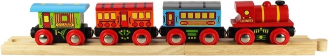 Bigjigs Rail train de voyageurs avec 2 rails